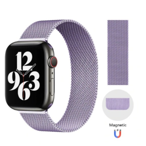 NEW BAND Lavender Milanese Stainless For Apple Watch - Picture 3 of 5
